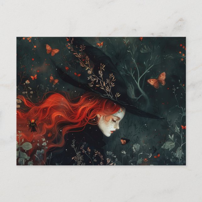 Carte postale Sorcière enchantée (Devant)