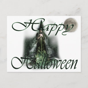 Carte postale sorcière Halloween