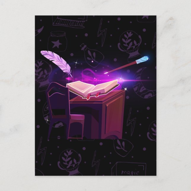 Carte Postale Sorcière magique (Devant)