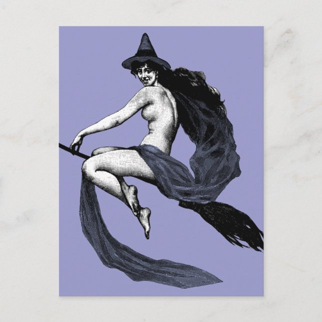 Carte Postale Sorcière vintage (Devant)