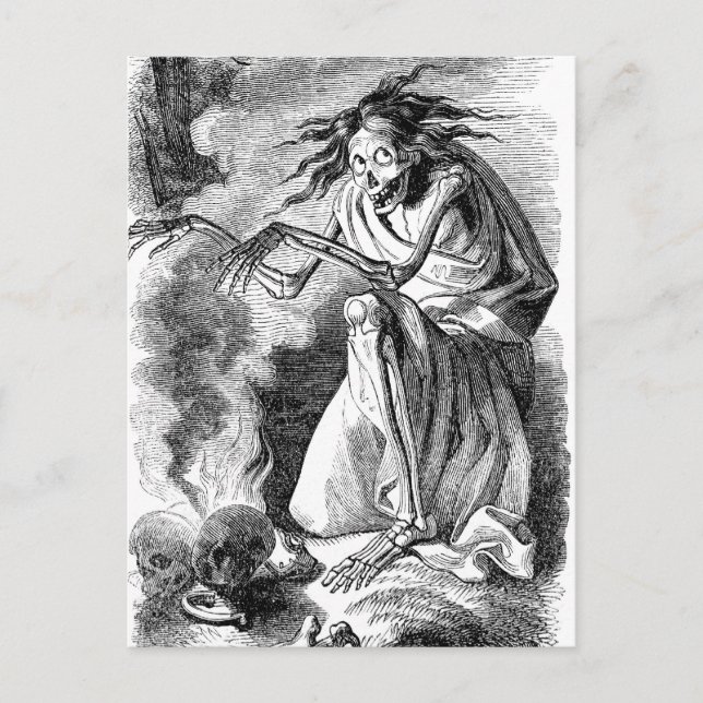 Carte Postale Sorcière zombie d'Elfinland Wud (Devant)