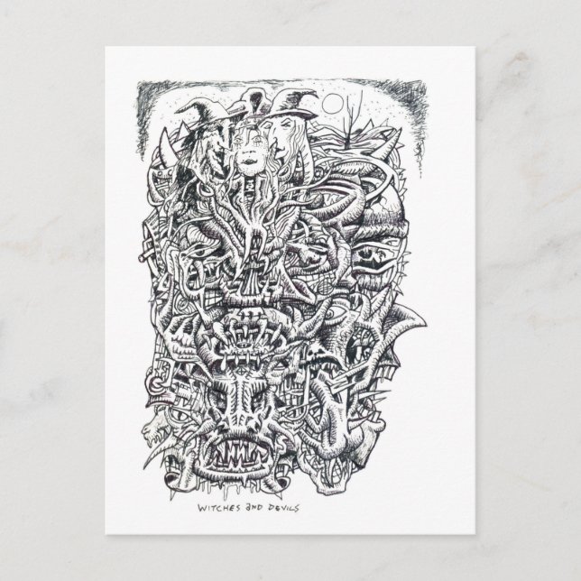 Carte Postale Sorcières et diables, par Brian Benson (Devant)