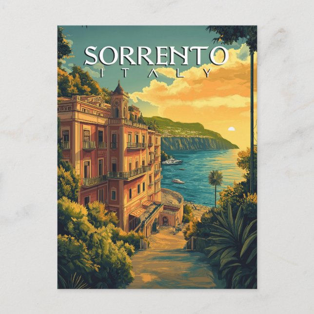 Carte Postale Sorrente Italie - Véritable paysage urbain (Devant)