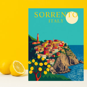 Carte Postale Sorrento, Italie Citrons Voyage Vintage
