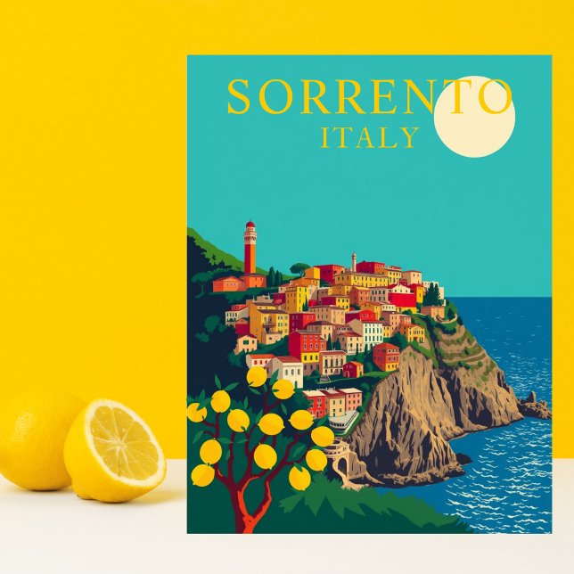 Carte Postale Sorrento, Italie Citrons Voyage Vintage (Sorrento, Italy Lemons Travel Vintage Postcard
)