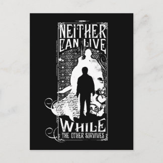 Carte Postale Sort Harry Potter | Ni l'un ne peut vivre