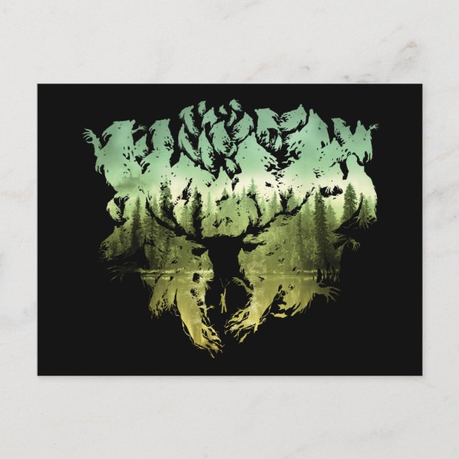 Carte Postale Sort Harry Potter | Patronus Cerf (Devant)