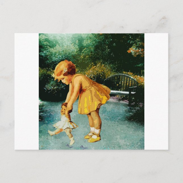 CARTE POSTALE SORTEZ-VOUS DANS LE JARDIN (Devant)