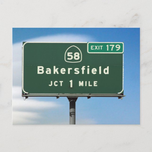Carte Postale Sortie Bakersfield (Devant)