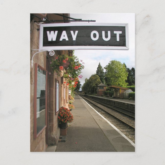 Carte Postale Sortie, Crowcombe Heathfield station Somerset (Devant)