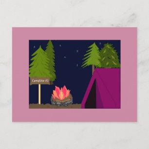 Carte Postale Sortie de camping pour filles