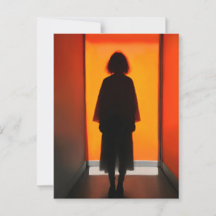 Carte Postale Sortie en orange - Gras Silhouette