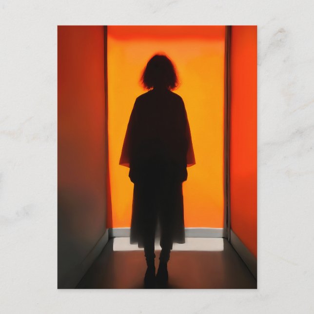 Carte Postale Sortie en orange - Gras Silhouette (Devant)