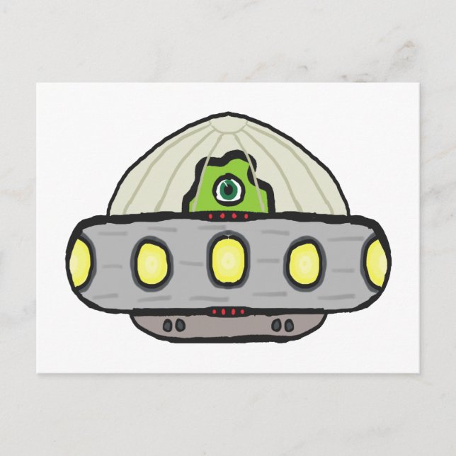 Carte Postale Soucoupe volante (Devant)