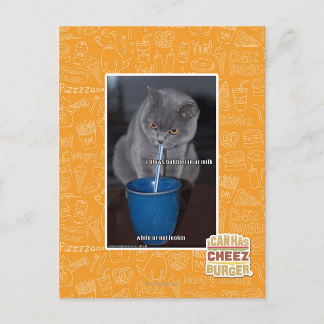 Carte Postale Souffle des bulles dans notre lait (Devant)