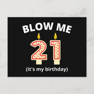 Carte Postale Souffle Moi Anniversaire 21 Ans