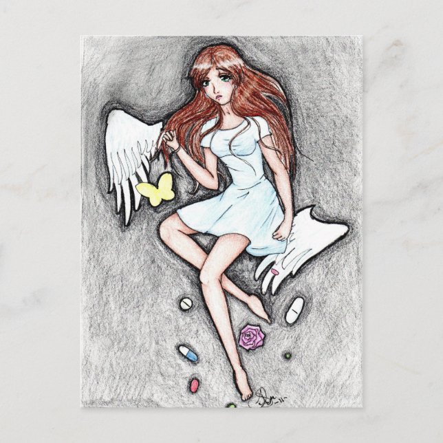 Carte Postale Souffrance silencieuse (Devant)