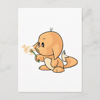 Carte Postale Souhait de Kacheek orange