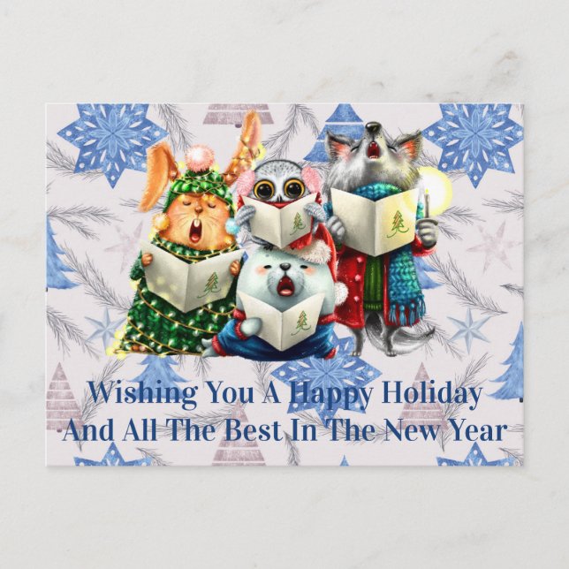 Carte Postale Souhaitez-vous un joyeux Noël et une bonne année (Devant)