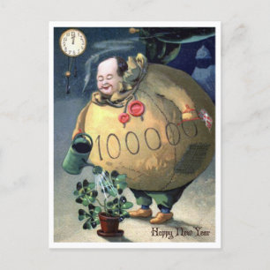 Carte Postale Souhaitez-vous un Nouvel An heureux et riche