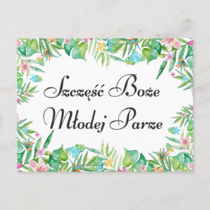 Carte Postale Souhaits pour jeune couple polonais