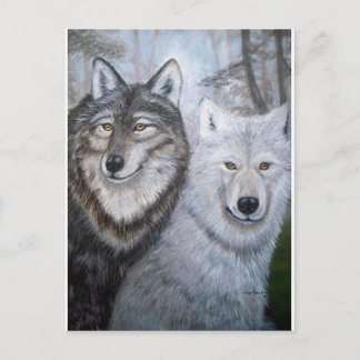 Carte Postale Soul Mates Wolves par Lori Karels
