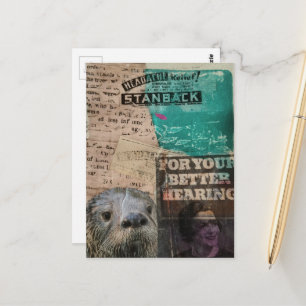 Carte Postale Soulagement des maux de tête de la loutre et colla