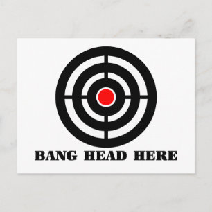 Carte Postale Soulagement du stress ergonomique : Bang Head