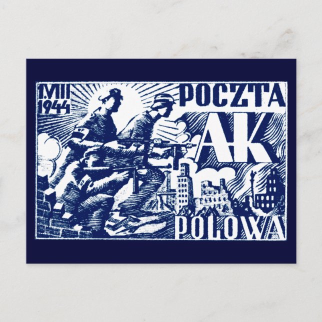 Carte Postale Soulèvement de Varsovie 1944 (Devant)