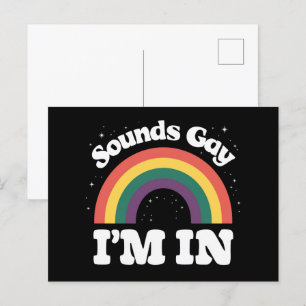 Carte Postale Sounds Gay I'm In LGBTQ Pride Moth