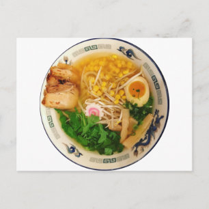 Carte Postale Soupe aux nouilles de ramen de porc