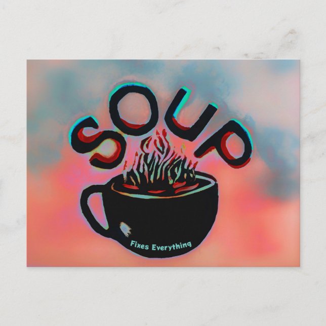 Carte Postale Soupe de guérison qui fixe tout  (Devant)