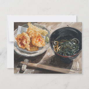 Carte Postale Soupe Miso et Tempura