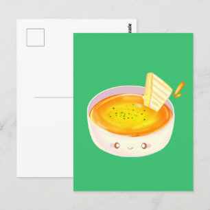 Carte Postale Soupe Tomate Et Sandwich Au Fromage Grillé