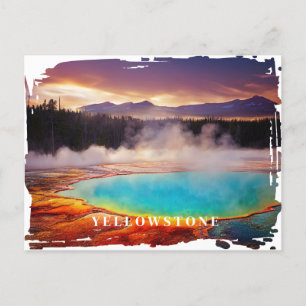 Carte postale source thermale Yellowstone