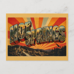Carte Postale Sources chaudes Arkansas Sources thermales Forêt A