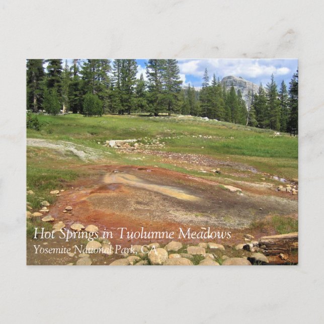 Carte Postale Sources chaudes en Tuolumne Meadows, Yosemite, CA  (Devant)