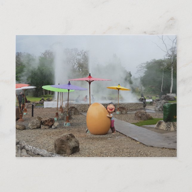 Carte Postale Sources d'eau chaude à Chiang Mai Thaïlande (Devant)