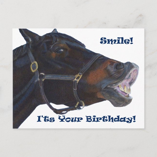 Carte Postale Souriez ! C'est ton anniversaire ! Cheval (Devant)
