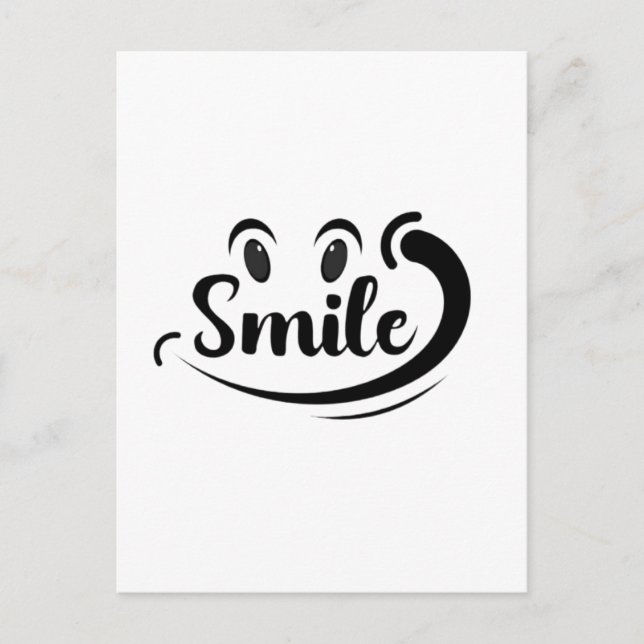 Carte Postale Souriez simplement Continuez à sourire Souriez dav (Devant)