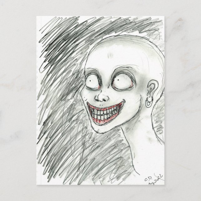 Carte Postale Sourire blanc (Devant)