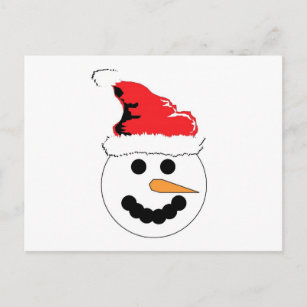 Carte Postale Sourire de bonhomme de neige