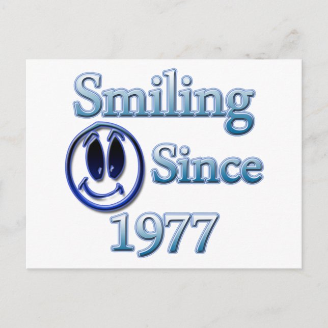 Carte Postale Sourire depuis 1977 (Devant)