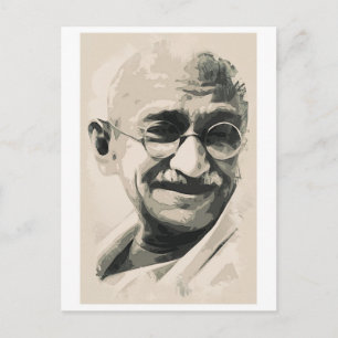 Carte Postale Sourire Ghandi