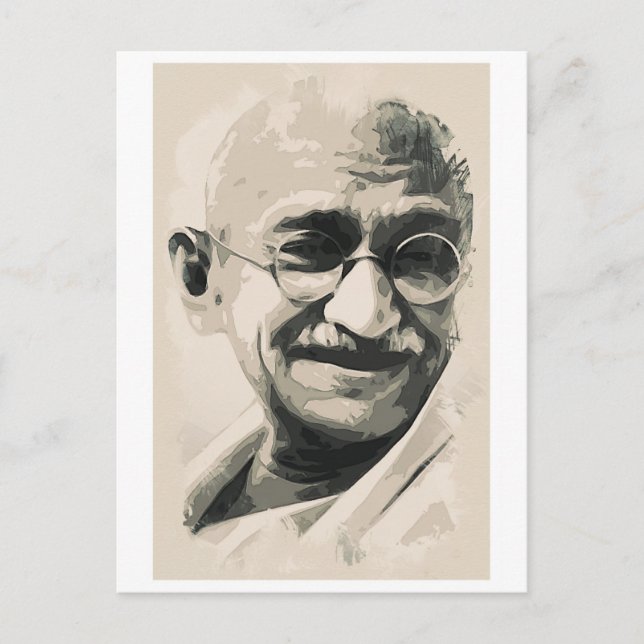 Carte Postale Sourire Ghandi (Devant)