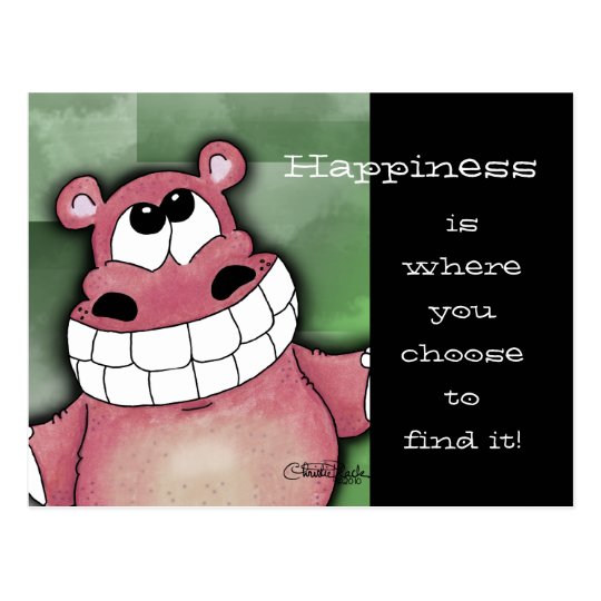 Carte Postale Sourire Hippopotame Rose Zazzle Fr