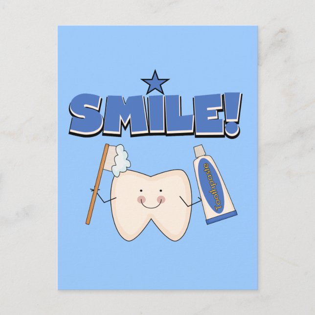 Carte Postale SOURIRE - T-shirts et cadeaux pour dents (Devant)