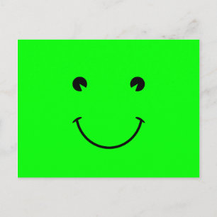 Carte Postale Sourire vert citron