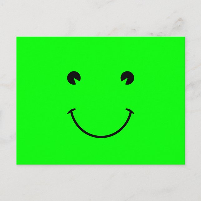Carte Postale Sourire vert citron (Devant)