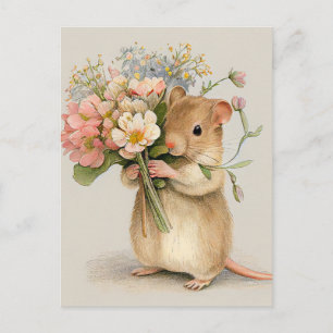 Carte Postale Souris adorable